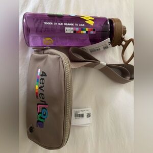 Lululemon pride crossbody and water bottle